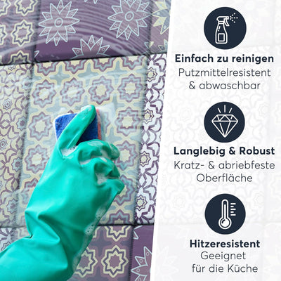 CREATISTO Mosaik Klebefliesen Stickerfliesen Fliesenfolie - Aufkleber Sticker für Wandfliesen I Kleb