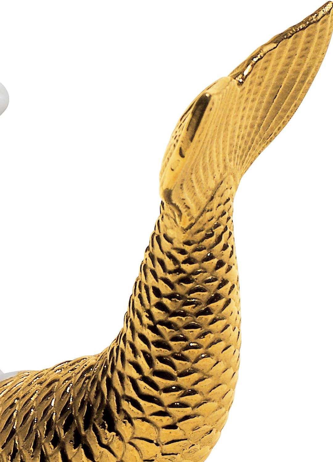 LLADRÓ Meerjungfrau-Figur Erwachen Am Meer. Gold. Meerjungfrau. Porzellan.
