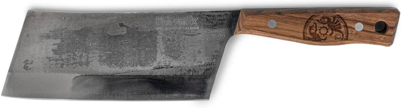 Petromax Hackmesser - handgefertigt in Solingen - Messer aus rostfreiem Stahl mit Oxidschicht - Küch