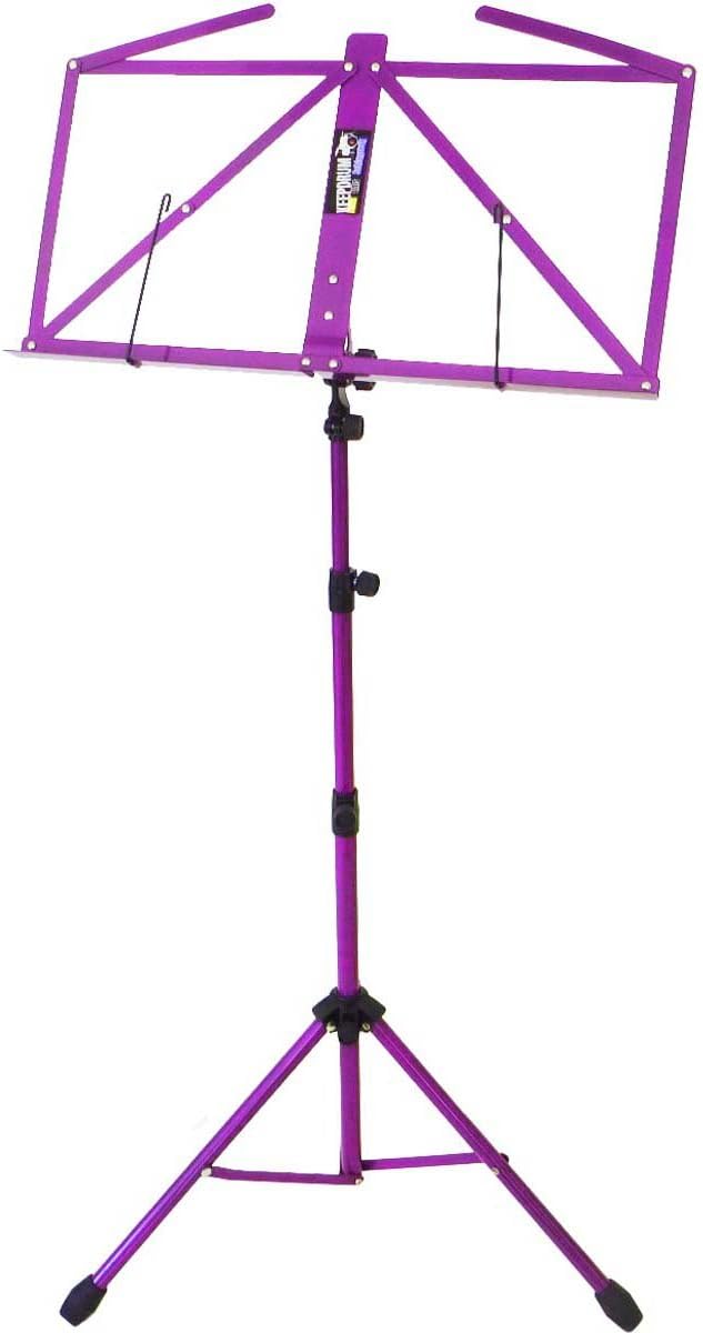 keepdrum MUS3 FL Flieder Notenständer Lila + Tasche + 4 Notenklammern