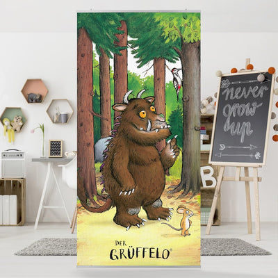 Bilderwelten Raumteiler Grüffelo Kids Waldspaziergang 250x120cm + transp. Halterung inkl. transparen