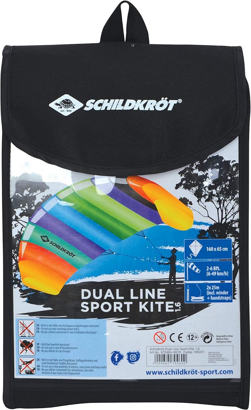 Schildkröt® Dual Line Sport Kite 1.6, Zweileiner Lenkmatte, ab 12 Jahren, 45x160cm, inkl. Polyester