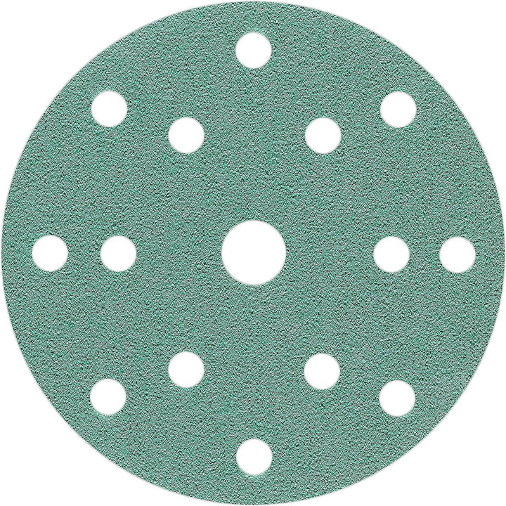48 Stück Klett-Schleifscheiben green Ø 150 mm Körnung je 8 x 60/80/120/240/400/800 für Exzenter-Schl
