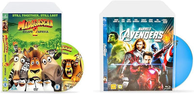 3L DVD Hüllen für DVD-Filme Aufbewahrung – Platz für Cover - 100 Stück & Blu-Ray Hüllen für Blu Ray