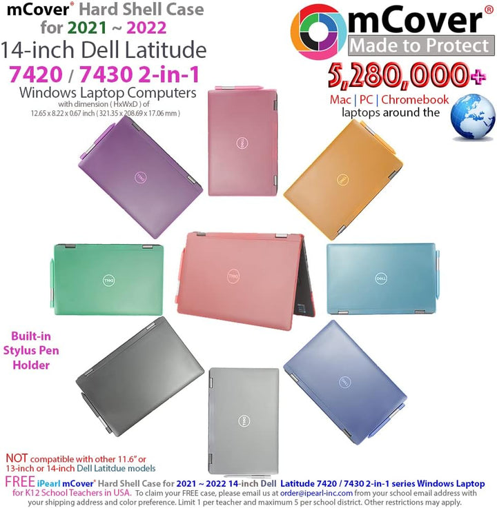 mCover Schutzhülle nur kompatibel mit Dell Latitude 7420 7430 Laptop oder 2-in-1 Windows-Notebook (3