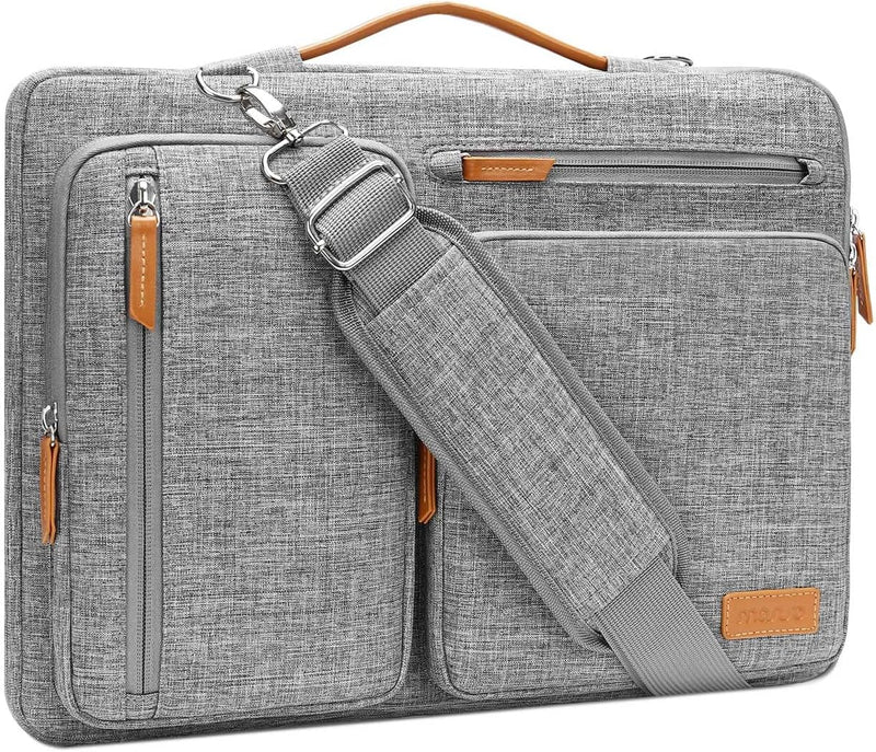 MOSISO 360 Schützend Laptop Schultertasche,15-15,6 Zoll Hülle Kompatibel mit MacBook Pro 16 Zoll,HP,