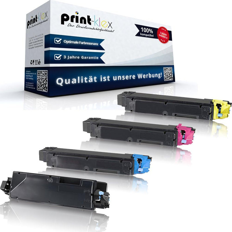 Print-Klex 4x Kompatible Tonerkartuschen für Kyocera ECOSYS M6030cdn M6530cdn P6130cdn TK5140 TK 514