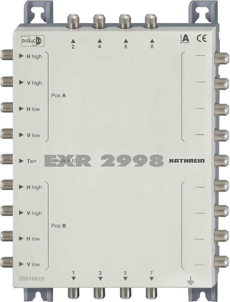 Kathrein EXR 2998 Satelliten-ZF-Verteilsystem Multischalter (2 Satelliten, 8 Teilnehmeranschlüsse, K