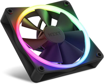 NZXT F120 RGB Fans - RF-R12SF-B1 - Erweiterte Anpassung der RGB-Beleuchtung – Flüsterleise Kühlung –