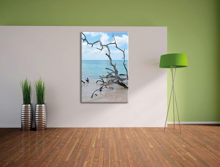 Strand Meer Havanna Kuba, Format: 100x70 auf Leinwand, XXL riesige Bilder fertig gerahmt mit Keilrah