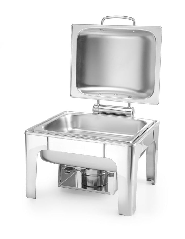 HENDI Chafing Dish, Satiniert, Inkl. zwei Brennpastenbehälter, einer Lebensmittelpfanne, einem Wasse