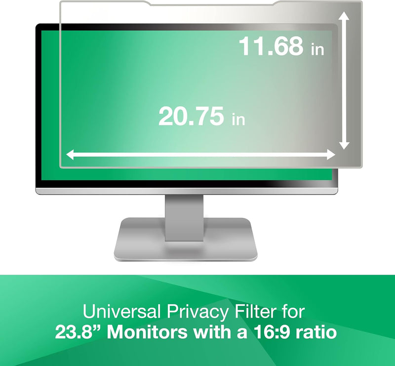 3M™ Blendschutzfilter für 23,8" Breitbild-Monitor 23.8" Widescreen Monitor (16:9 Aspect Ratio), 23.8