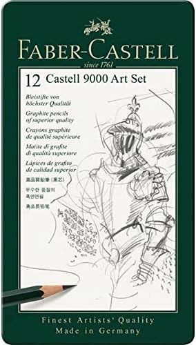 Faber-Castell 110091 Farbstifte Polychromos 120er Metalletui und Bleistifte 9000 12er Metalletui