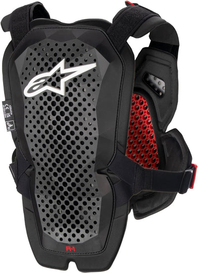 Alpinestars Brustpanzer A-1 Pro Anthrazit/Schwarz/Rot Grau M/L, Grau M/L