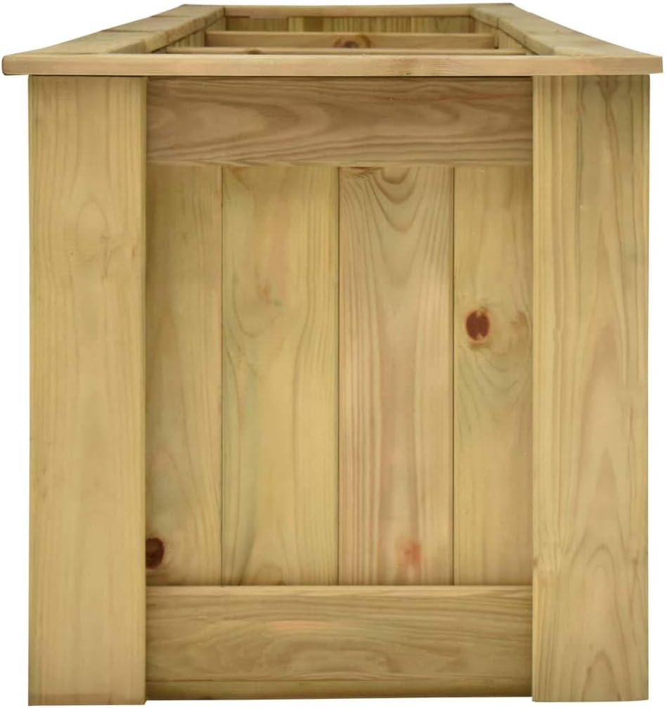 Tidyard Hochbeet 291 x 50 x 50 cm Kiefernholz Imprägniert Pflanzkübel Blumenkasten Pflanzkasten Blum