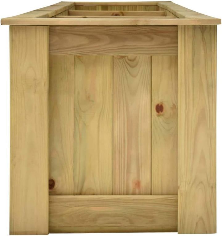 Tidyard Hochbeet 291 x 50 x 50 cm Kiefernholz Imprägniert Pflanzkübel Blumenkasten Pflanzkasten Blum