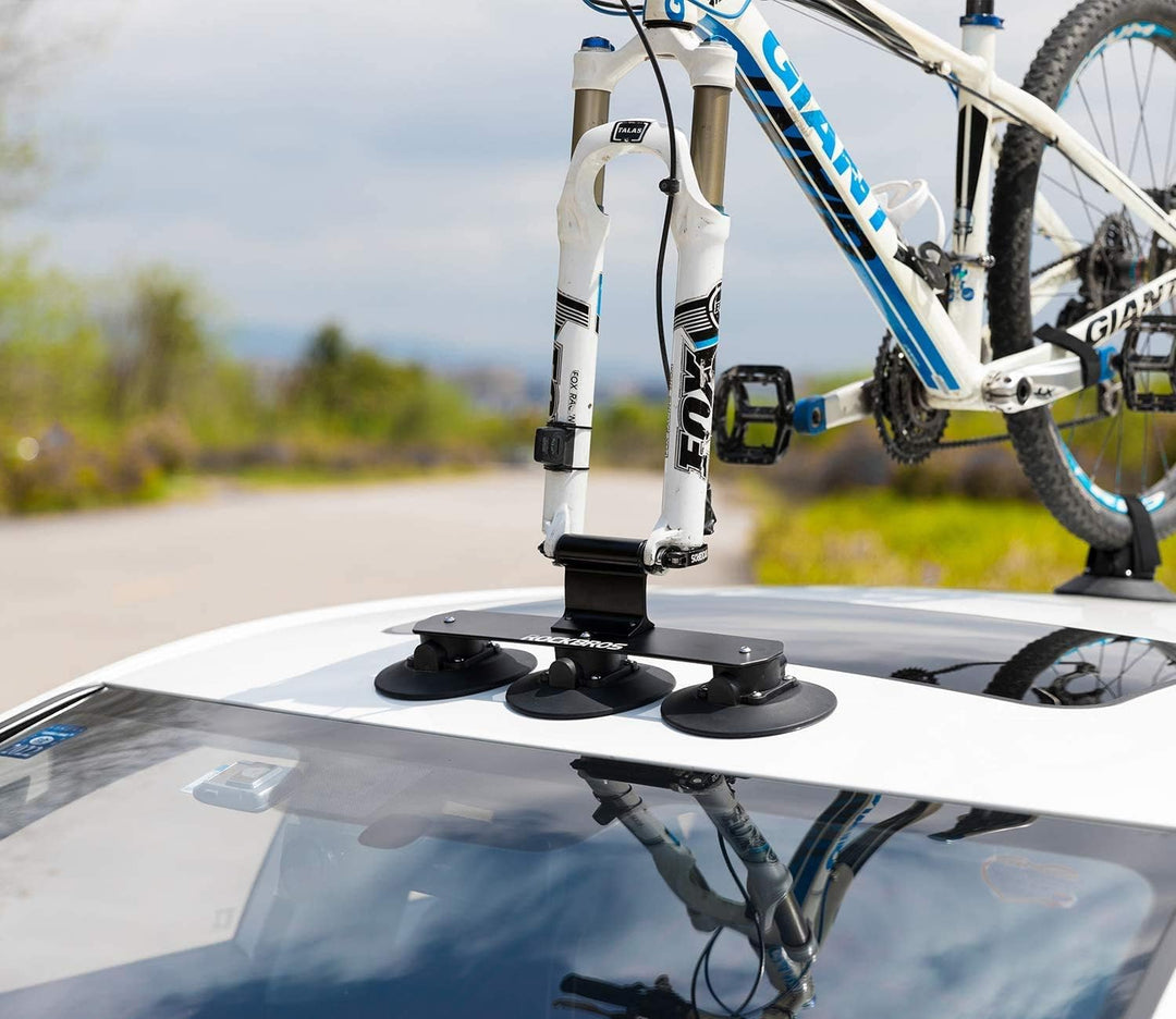 ROCKBROS Fahrradträger mit Saugnäpfe Fahrrad Dachträger Dachgepäckträger Schnellmontage für 3 Fahrrä