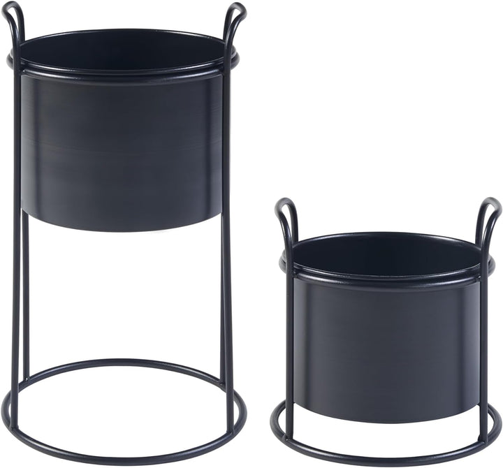 [en.casa] Pflanzenständer Osen 2er Set Blumentopfständer Blumentofphalter Pflanzenregal in 2 Grössen