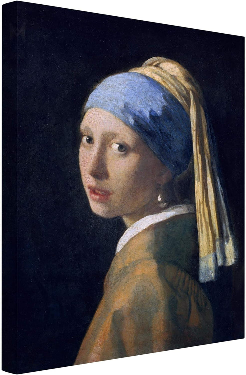 Bilderwelten Leinwandbild - Jan Vermeer Van Delft Mädchen mit dem Perlenohrgehänge 40 x 30 cm 40cm x