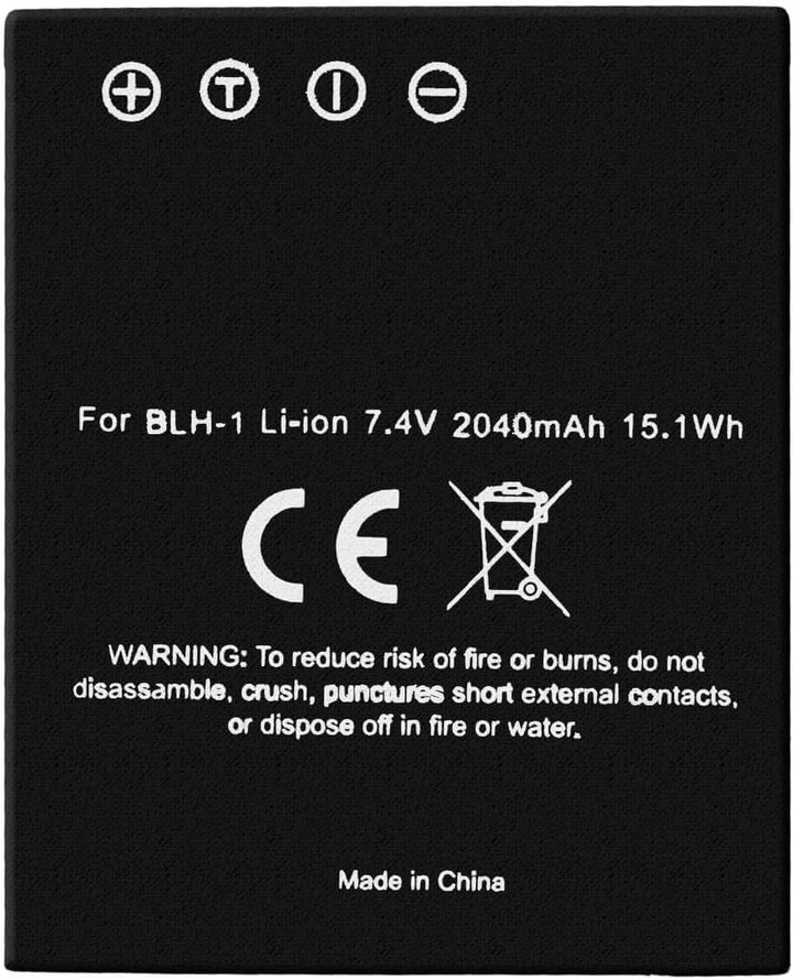 2X Akku 2040mAh + Ladegerät (KFZ, Netz) kompatibel zu Olympus BLH-1 BLH1 für Olympus OM-D E-M1 Mark