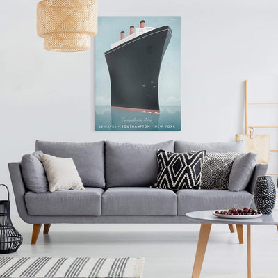 Bilderwelten Leinwandbild Reiseposter Kreuzfahrtschiff 40 x 30cm Canvas 40cm x 30cm - Canvas, 40cm x