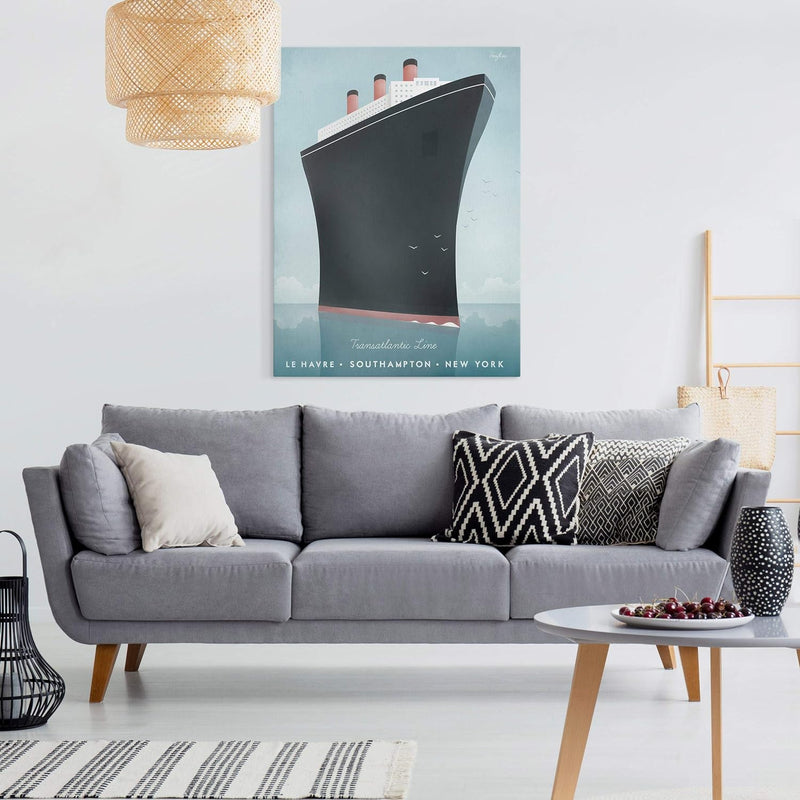 Bilderwelten Leinwandbild Reiseposter Kreuzfahrtschiff 40 x 30cm Canvas 40cm x 30cm - Canvas, 40cm x