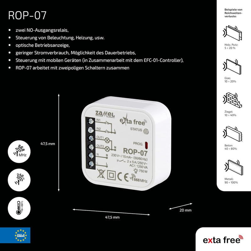 Zamel EXF10000104 ROP-07 Kabellose Steuerung