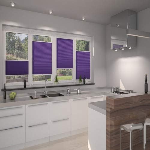 DecoProfi Plissee, Stoff, Violett, 60 cm x 220 cm, 60 cm x 220 cm