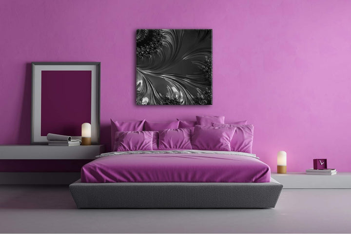deyoli Elegantes Bild aus Kupferfarben im Format: 70x70 Effekt: Schwarz&Weiss als Leinwandbild, Moti