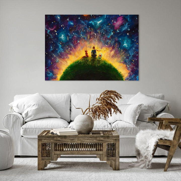 ARTTOR Bilder auf Leinwand 100x70cm Leinwandbild mit Rahmen Mann Natur Gross Wanddeko Bild Schlafzim