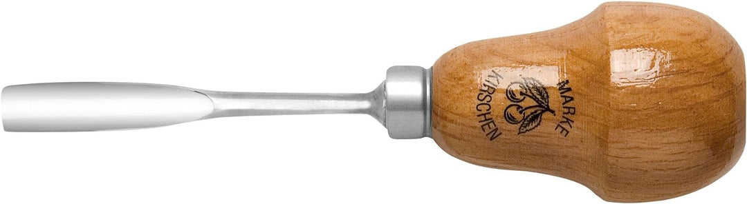 KIRSCHEN Werkzeuge 5631004 | Kerbschnitzbeitel mit Birnenheft Stich 10, gekröpft & tiefer Höhlung -