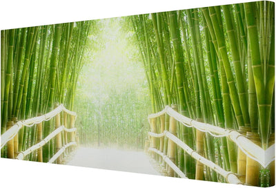 Bilderwelten Leinwandbild - Bamboo Way - Quer 1:2, 30cm x 60cm, 30cm x 60cm