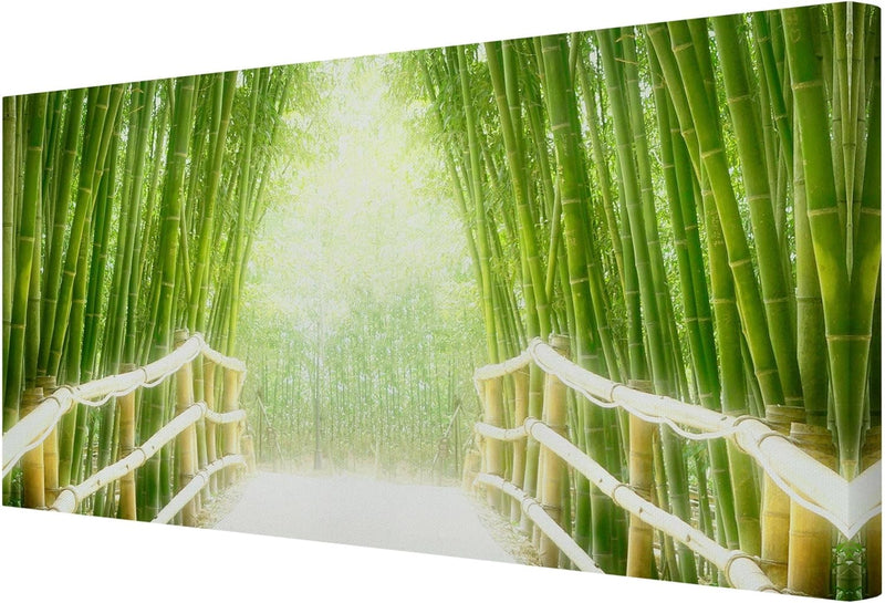 Bilderwelten Leinwandbild - Bamboo Way - Quer 1:2, 30cm x 60cm, 30cm x 60cm