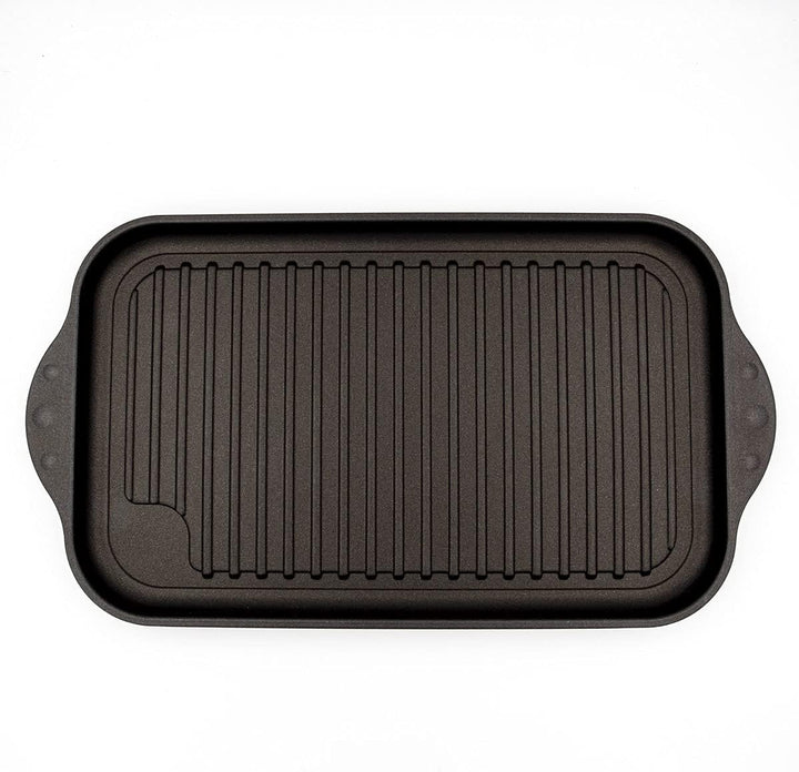 NOWA Grill- und Teppanyakiplatte, LxBxH 37,5x22x2 cm, backofenfest bis 300 °C, Antihaft beschichtet,