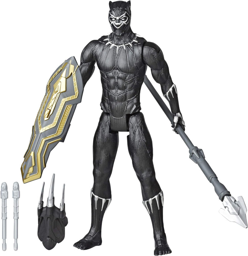 Hasbro E7388 Marvel Avengers Titan Hero Serie Blast Gear Deluxe Black Panther Figur, 30 cm gross, in