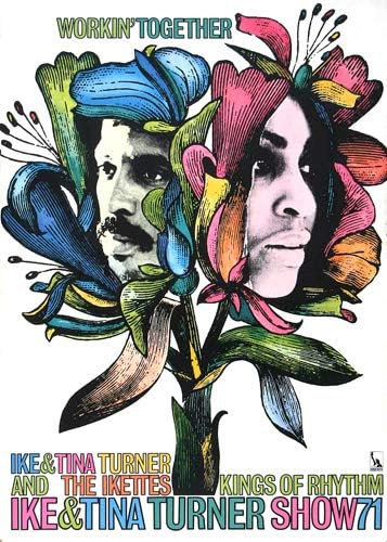 IKE & Tina Turner - Live in, 1971 » Konzertplakat/Premium Poster | Live Konzert Veranstaltung | DIN