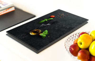 DarHaus Herdabdeckplatte einteilig 40x52 cm Ceranfeld Abdeckung Glas Spritzschutz Abdeckplatte Glasp