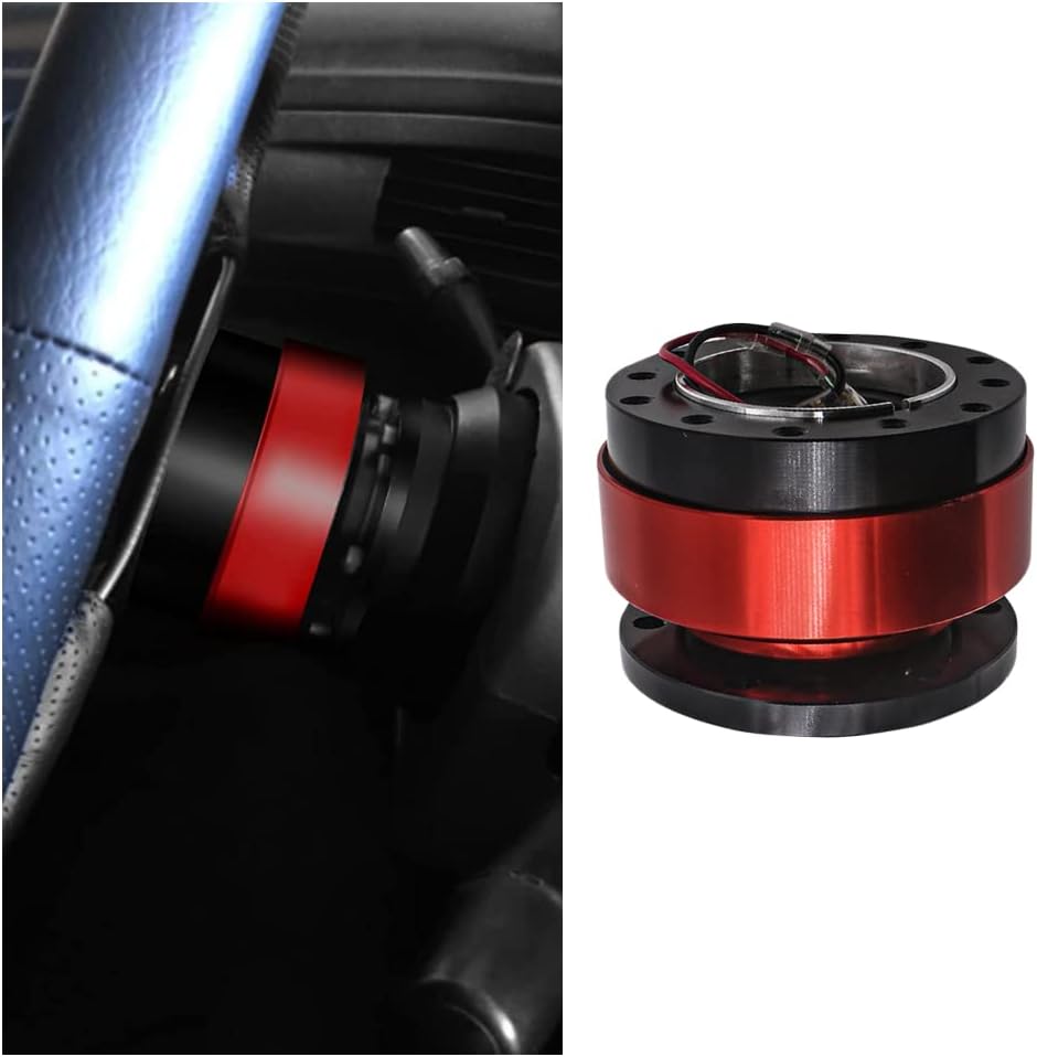 Baceyong Racing Lenkrad-Schnellspanner, Lenkrad-Schnellspanner, universelles 6-Loch-Snap-Off-Boss-Ki