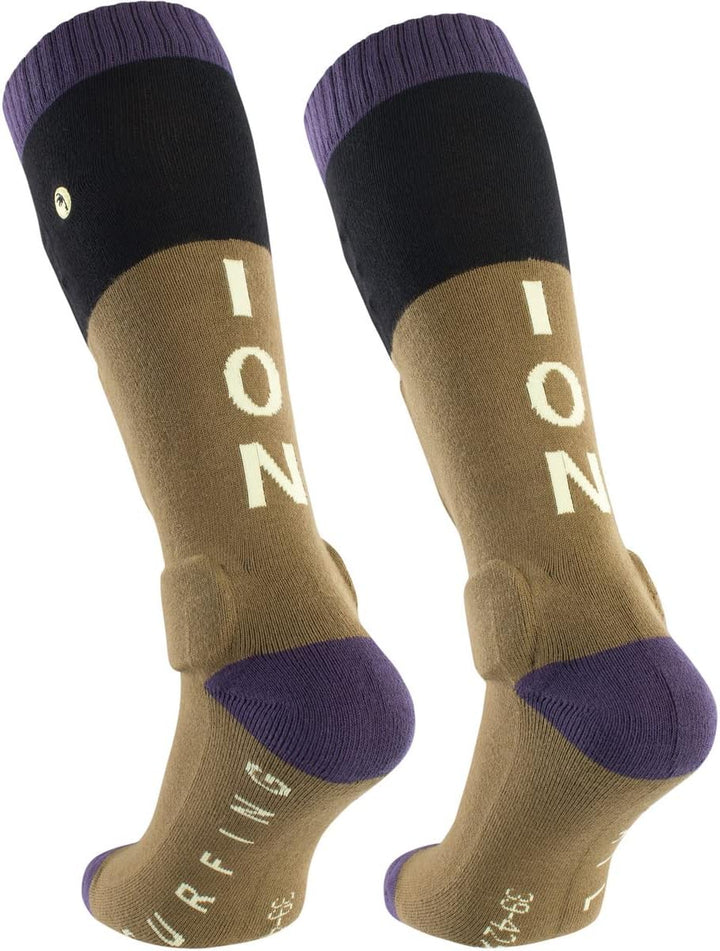 Ion BD-Sock Fahrrad Schienbein Protektorensocken mud grün/lila 2024 Braun 35-38, Braun 35-38