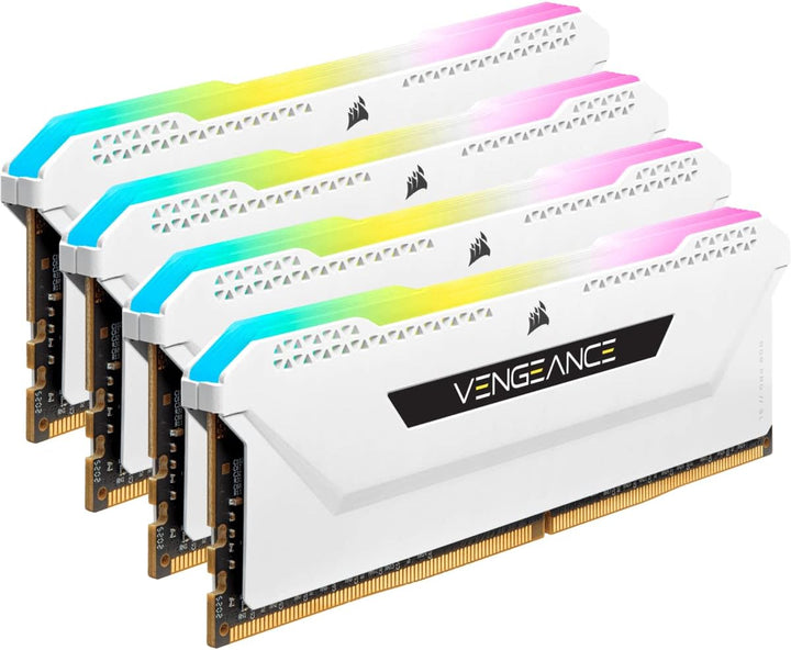 Corsair VENGEANCE RGB PRO SL 32GB (4x8GB) DDR4 3200 (PC4-25600) C16 1.35V - Weiss 4 x 8 GB, 4 x 8 GB