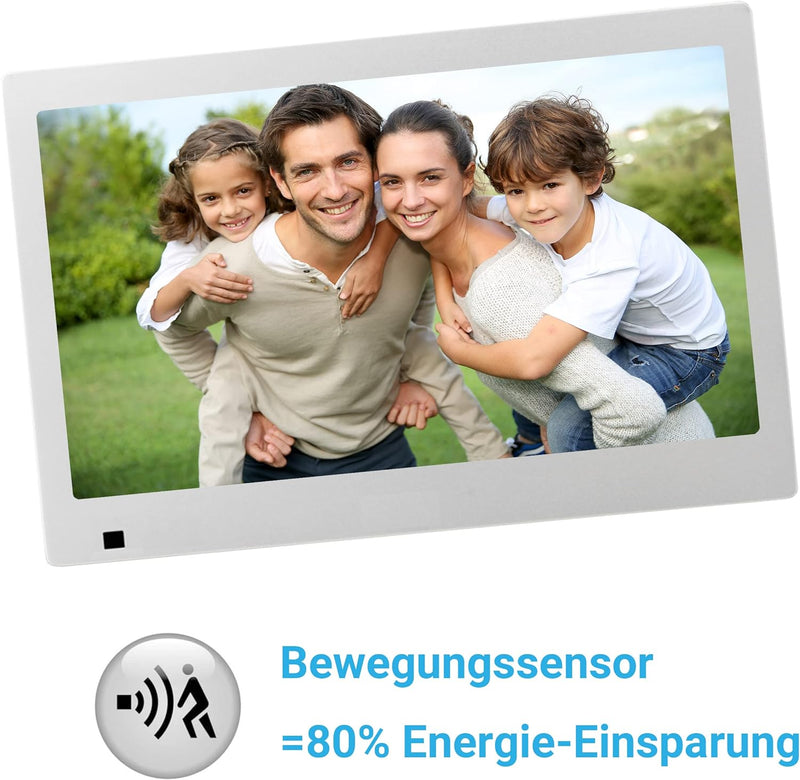 XORO CPF 10B1 -10.1 Zoll Digitaler Bilderrahmen mit Touchscreen, WLAN, SD Kartenleser, USB, Bewegung