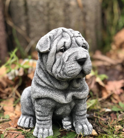 stoneandstyle Steinfigur Shar-Pei, Frost- und wetterfest bis -30°C, massiver Steinguss