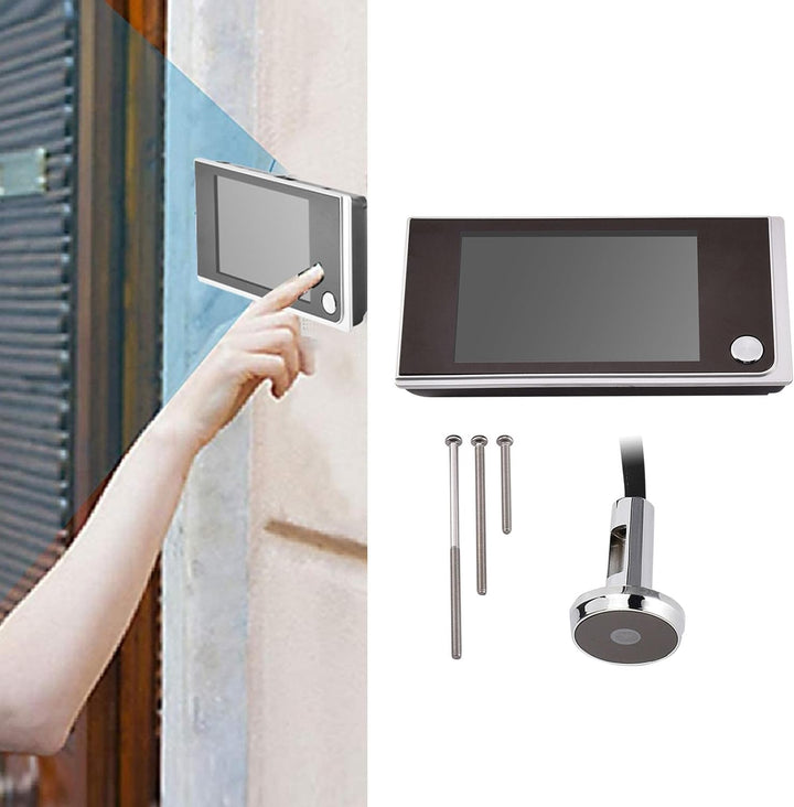 3,5 Zoll LCD Digital Türspion, 720P HD Elektronische Cat Eye Kamera, 120 Grad Sichtwinkel Digital LC