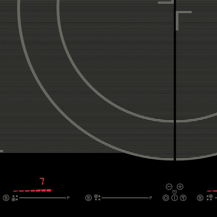 GIGA 600 BK - Cerankochfeld mit 4 Kochzonen und 3 Kochfunktionen - Induktion - Automatische Kochgefä