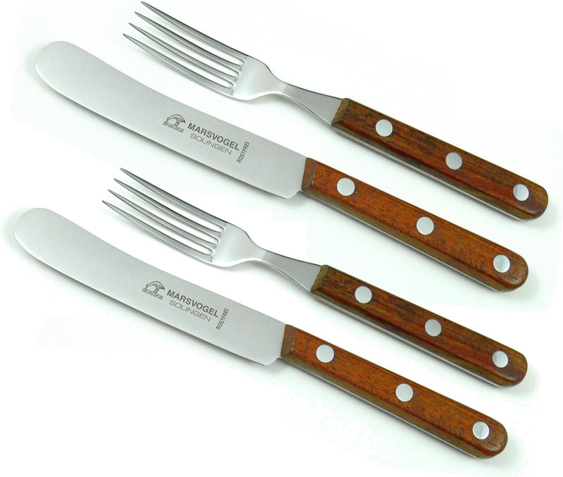 Buckels Besteck 4 tlg. Bubinga Marsvogel Solingen 