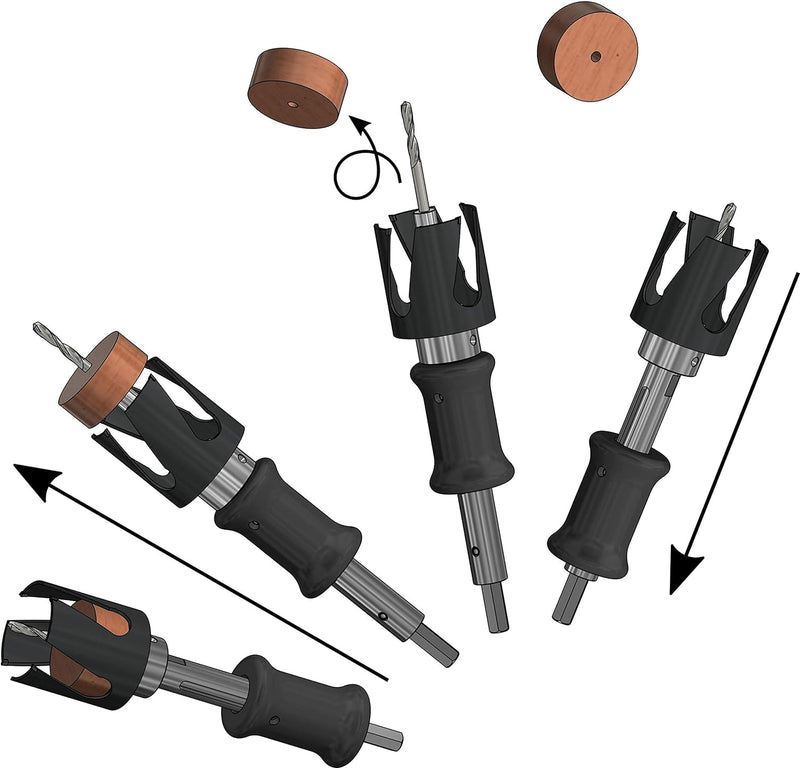 Famag 2166.605 Bohrer, Metall Pumpshank mit 1 Adapter & HSS-Vorbohrer, Pumpshank mit 1 Adapter & HSS