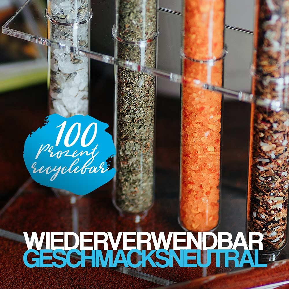 Tuuters 100x Glas Reagenzgläser mit Korken, dunkelbraun (160 x Ø18 mm), 160 x Ø18 mm