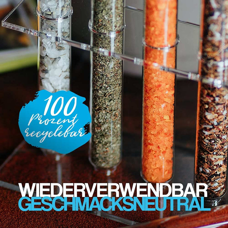 Tuuters 100x Glas Reagenzgläser mit Korken, dunkelbraun (160 x Ø18 mm), 160 x Ø18 mm