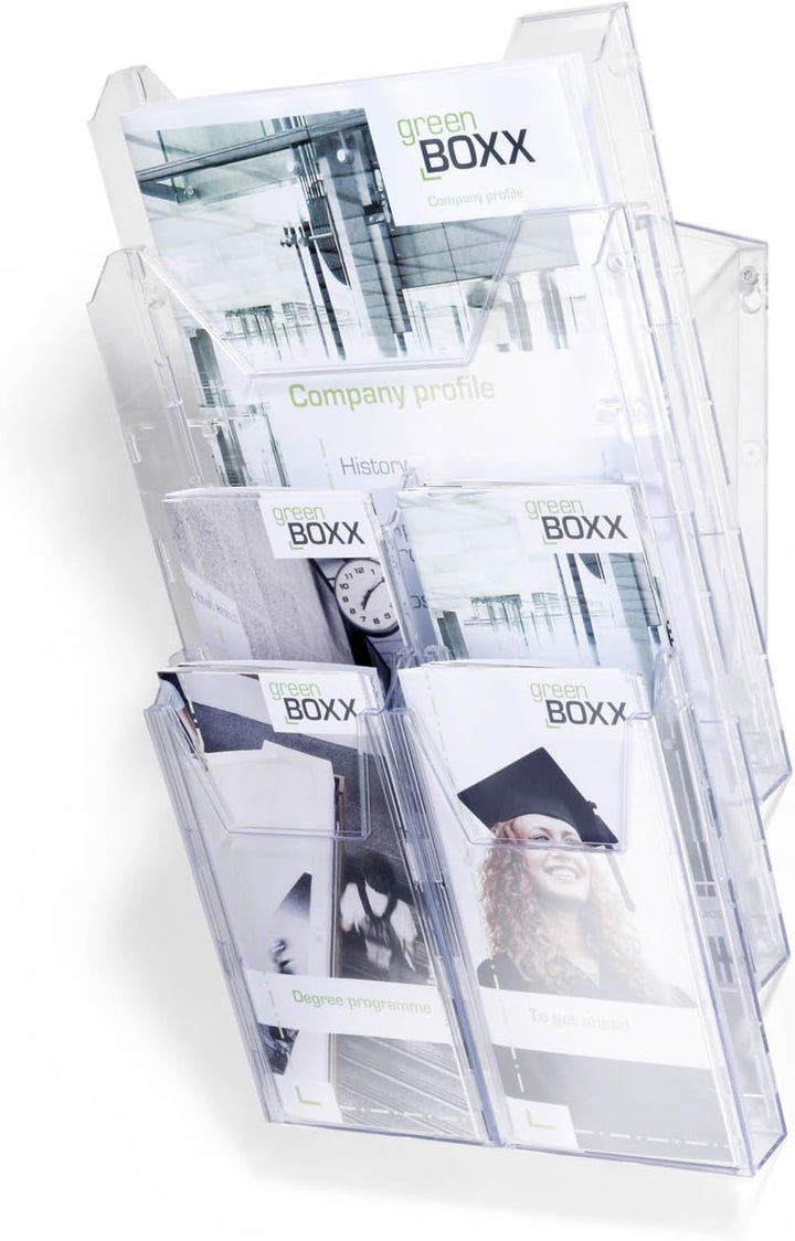 Durable Prospektspender-System Combiboxx Pro, für DIN A4 und 1/3 A4 Formate, für Tisch- und Wandanwe