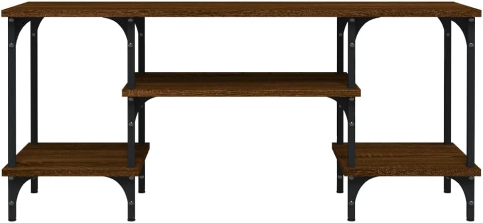 Tidyard TV Schrank mit 3 Ablagen Versehen Lowboard Fernsehtisch Fernsehschrank TV Möbel Holzwerkstof